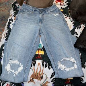 American Eagle Distressed Light Blue Women's Jeans Size 4